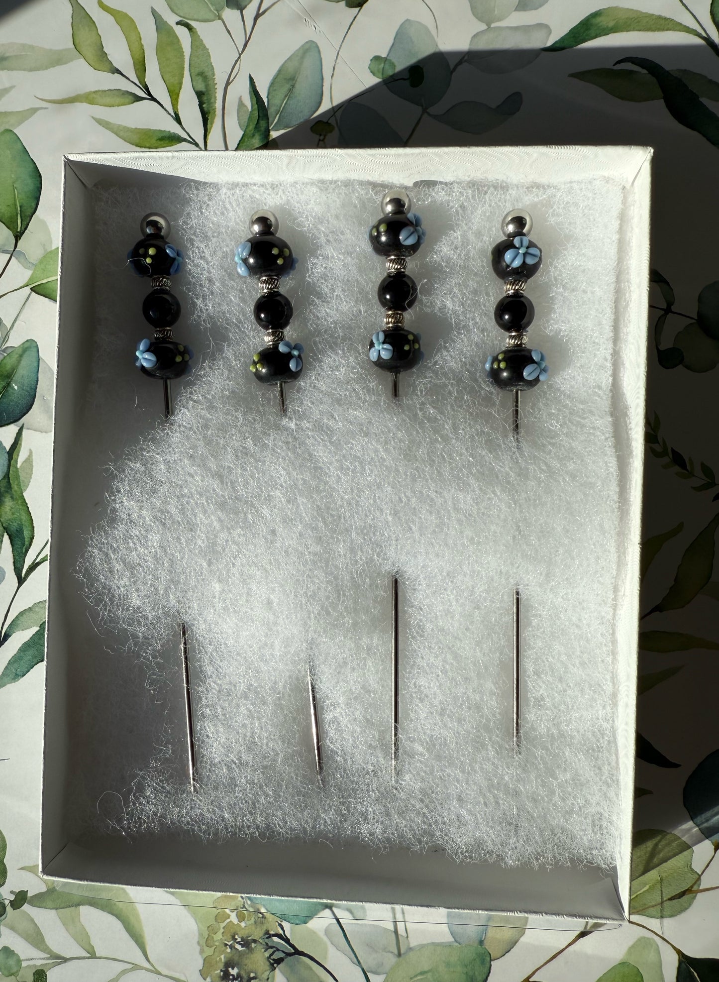 Blue Floral 6” Appetizer Skewers