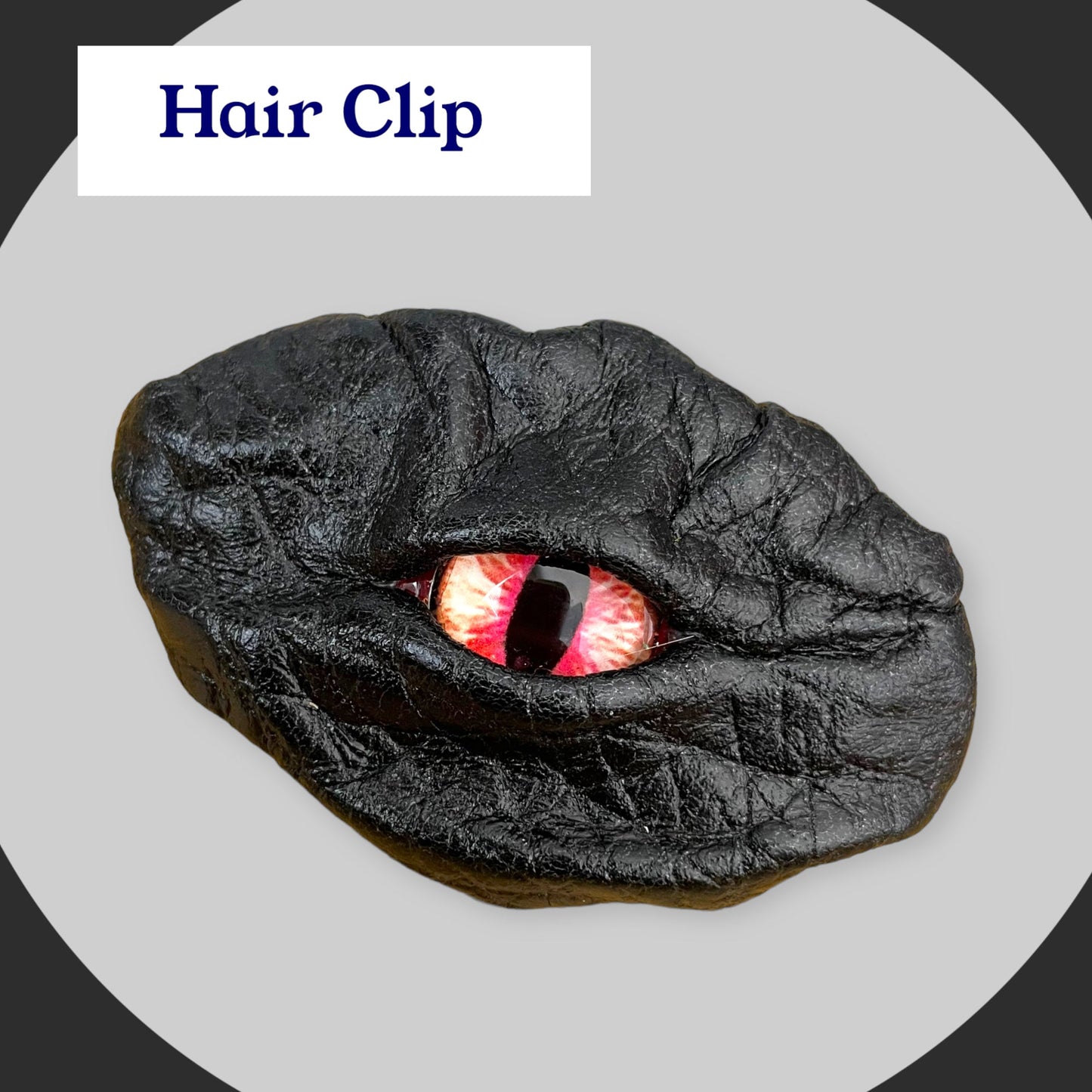 Leather Eye Hair Clips