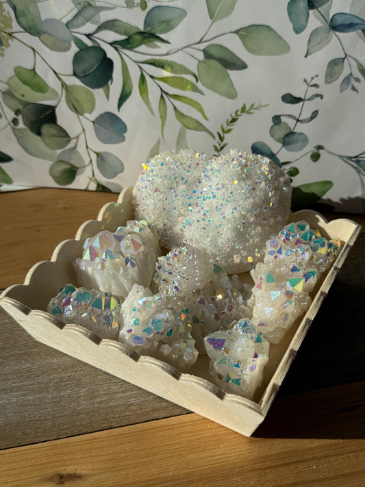 Angel Aura Quartz Clusters