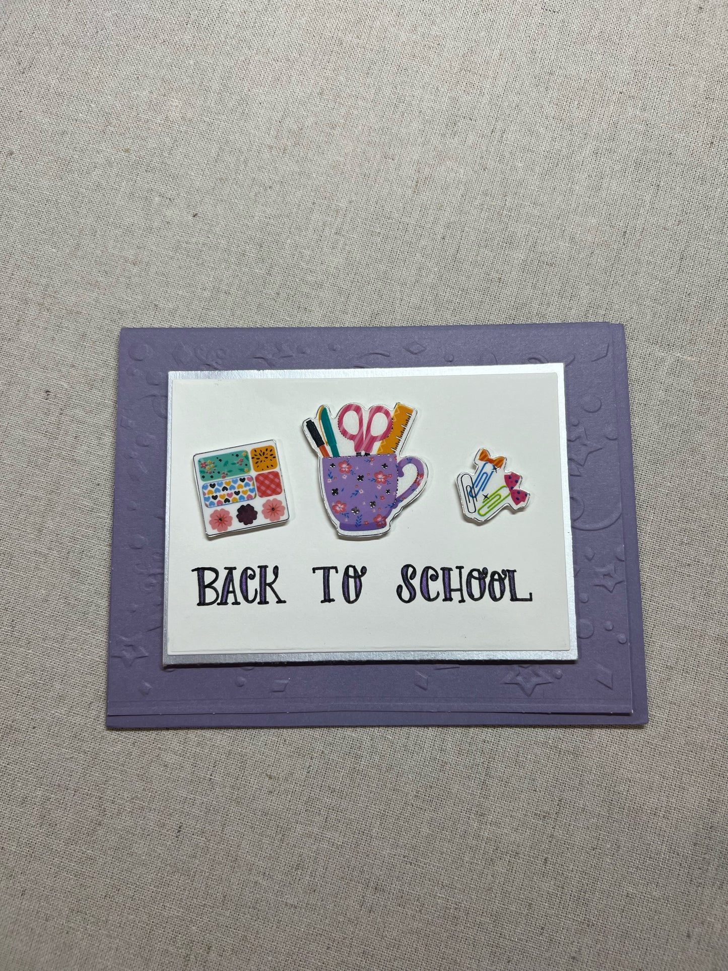 Handcrafted Greeting Card - Back to School