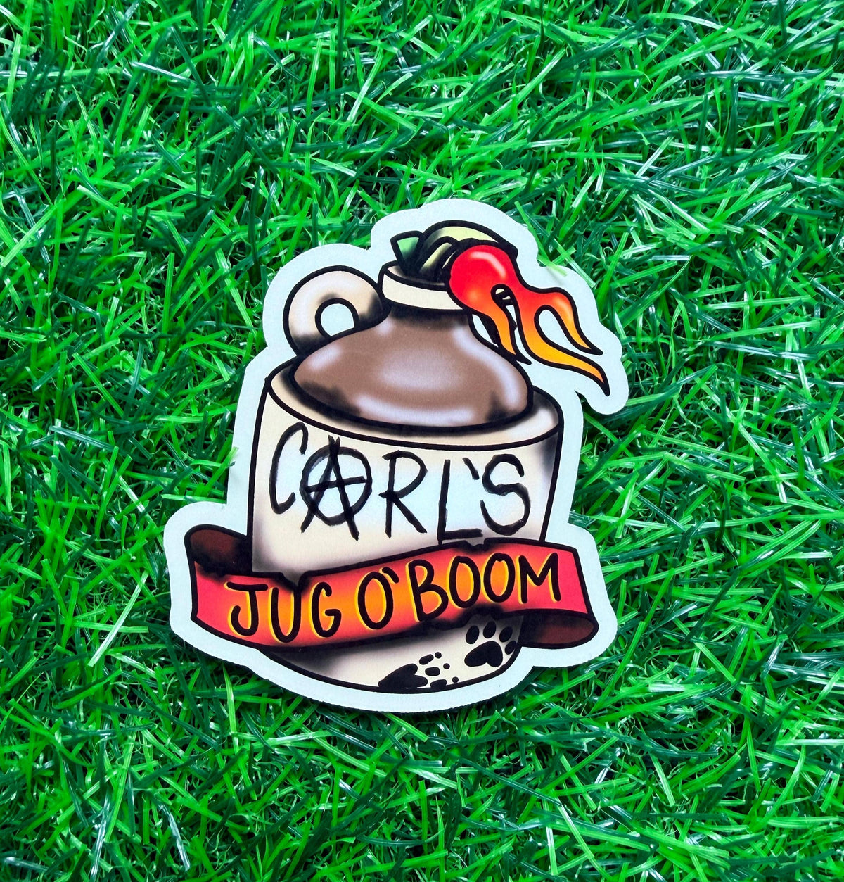 Carl's Jug O' Boom, Dungeon Crawler Carl Tattoo Sticker