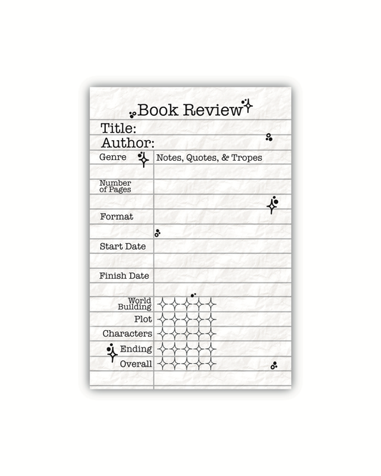4x6 Book Review Notepad | Book Lover Stationery and Gifts