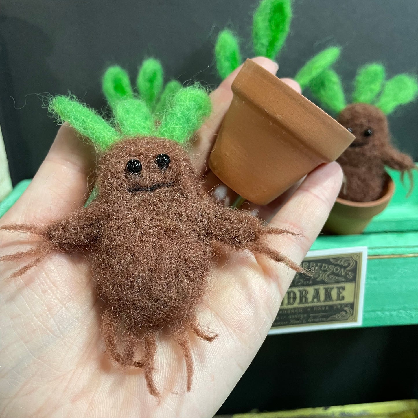 Felted Mini Mandrakes