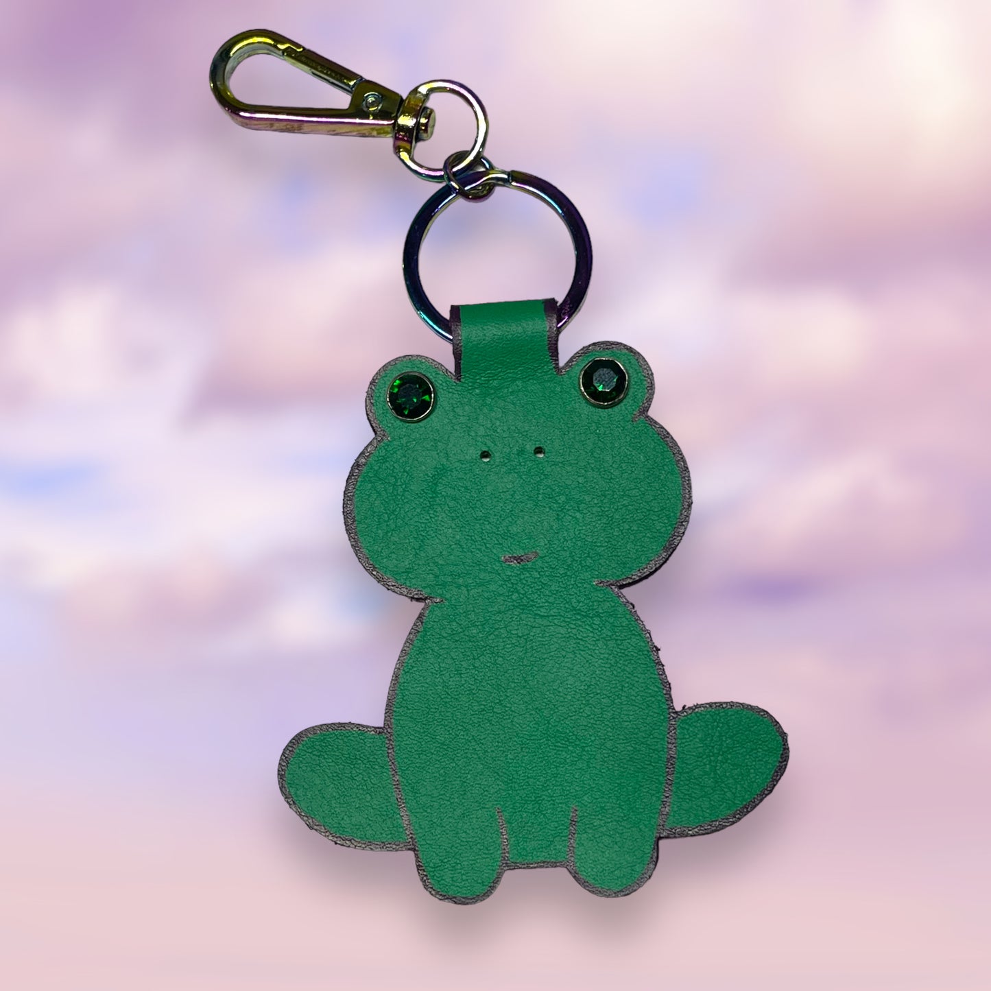 Frog Leather Keychain