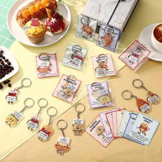 Emotional Support / Positive Fast Food Keychain