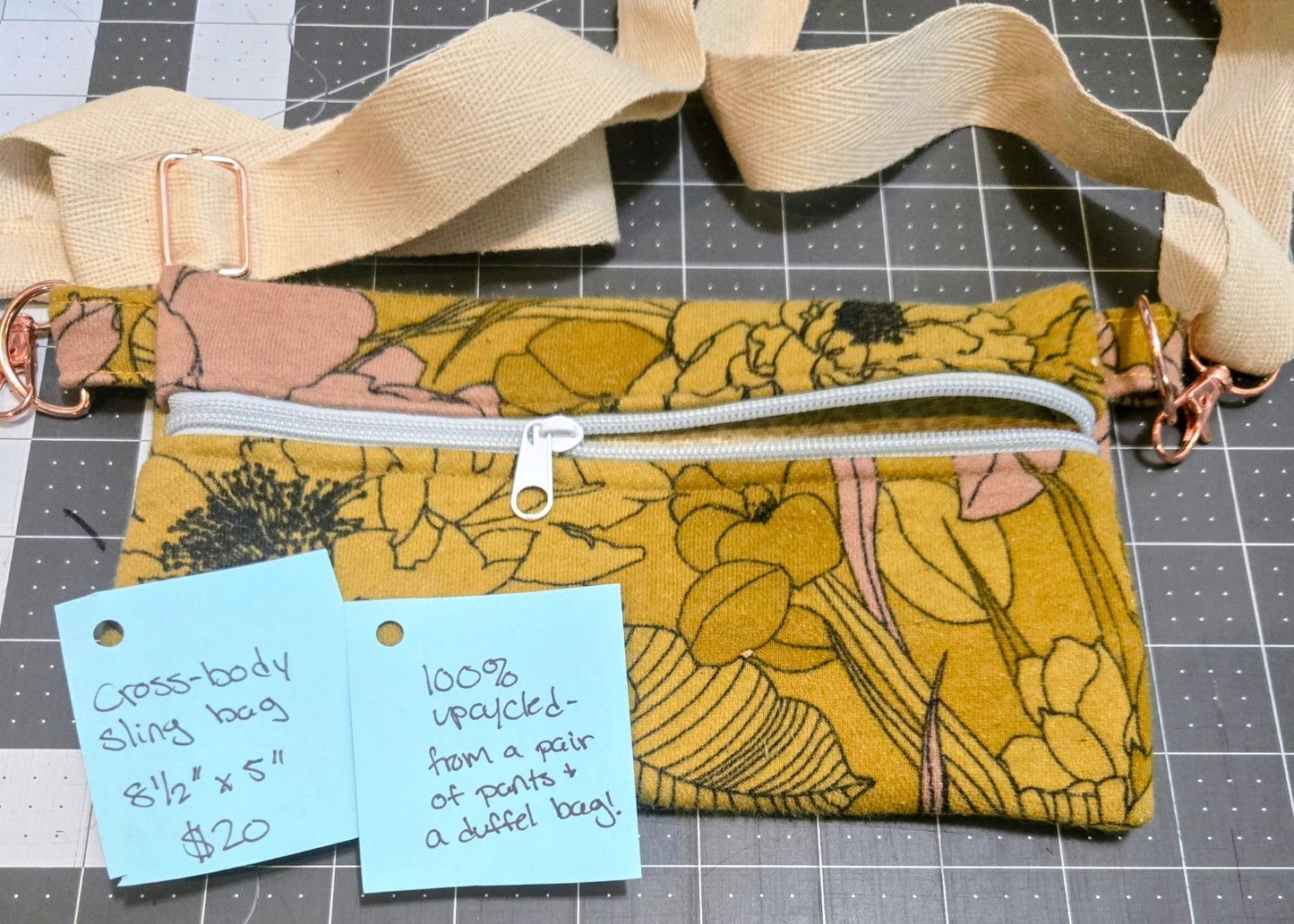 Sling Bag || Handcrafted || Upcycled Fabric