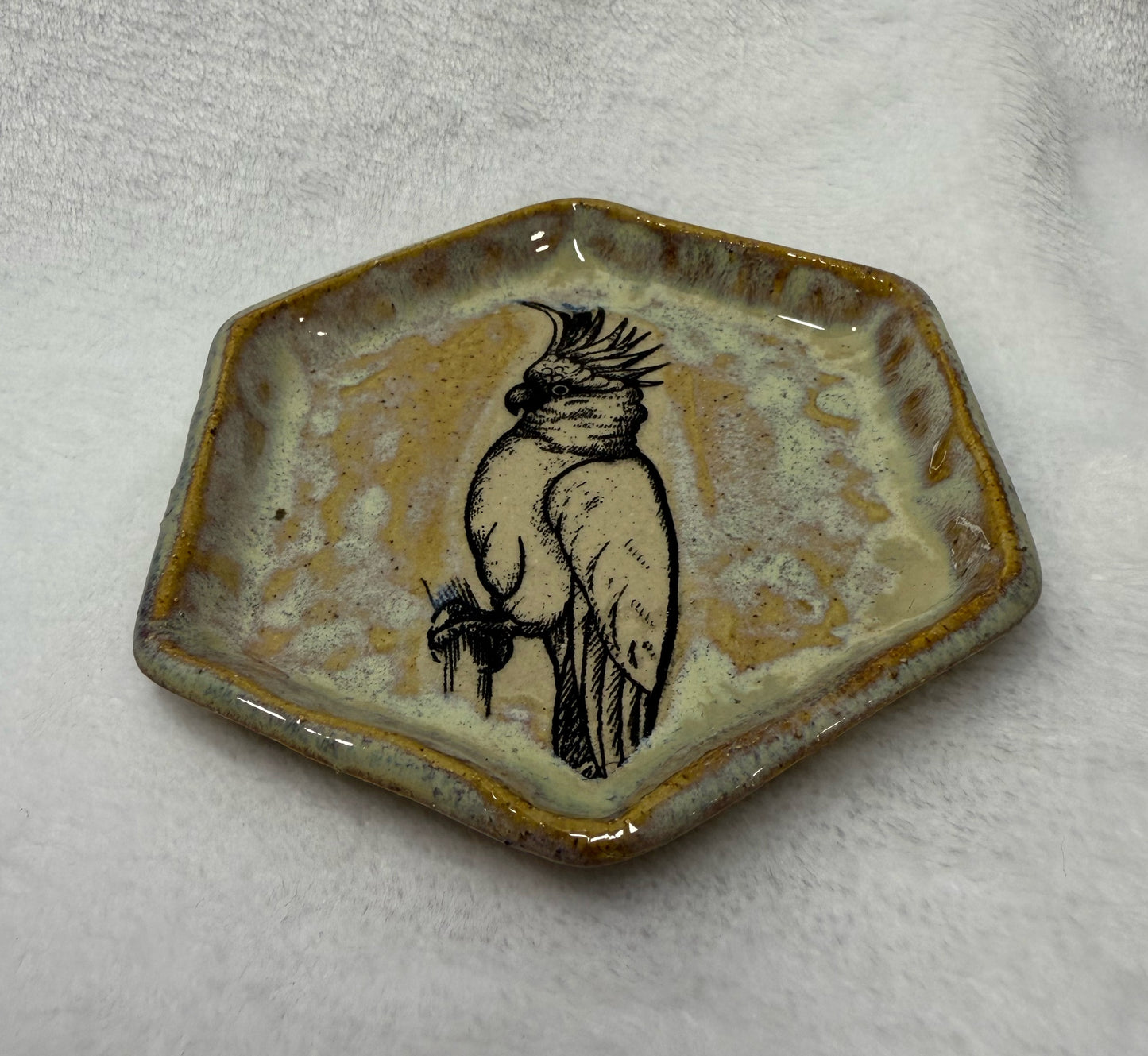 Cockatoo Pottery Trinket Dish