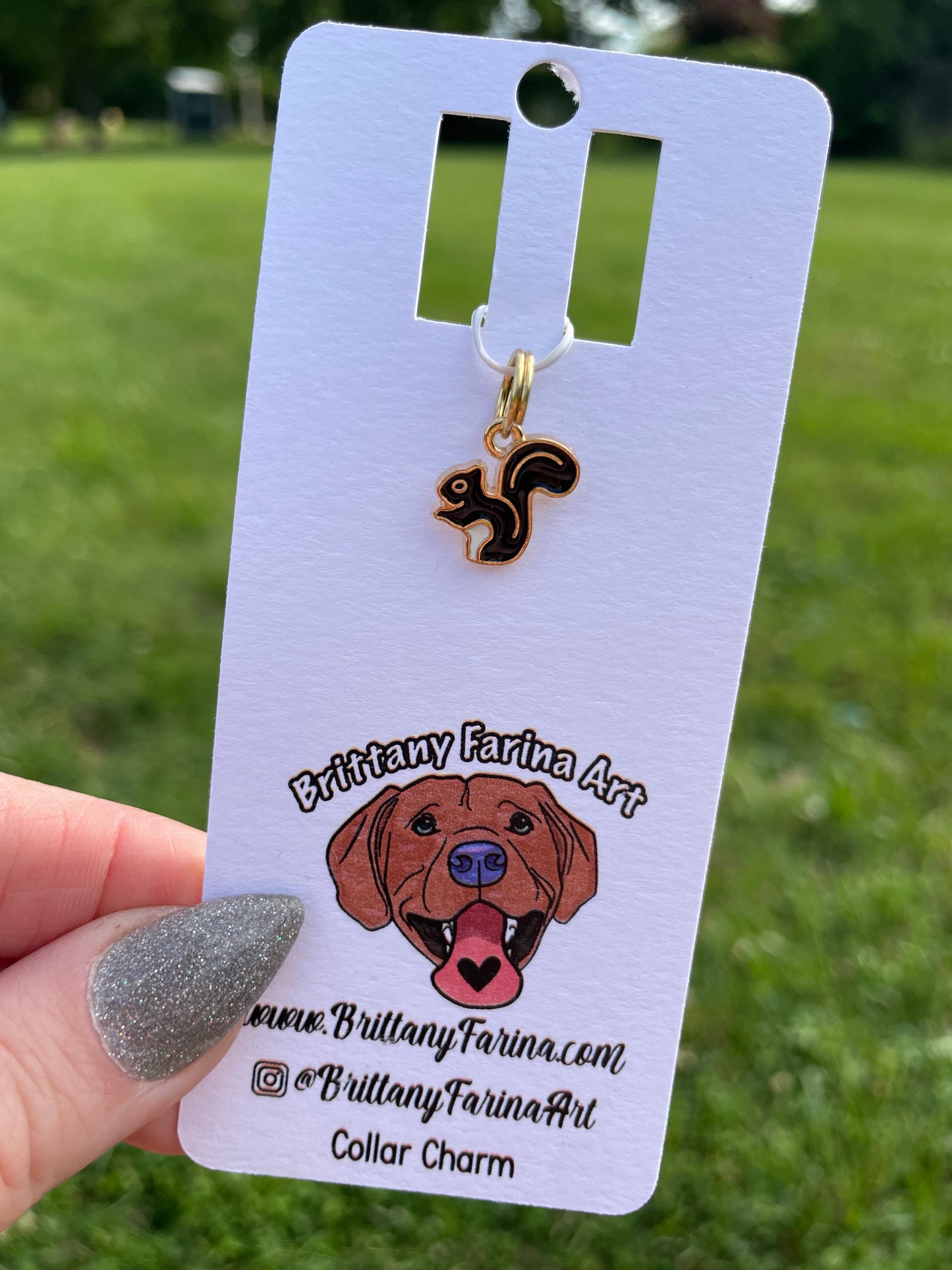 Squirrel Collar Charm || Doggy Bling || Bag Accessories