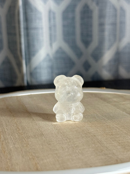 Clear Quartz Teddy Bear