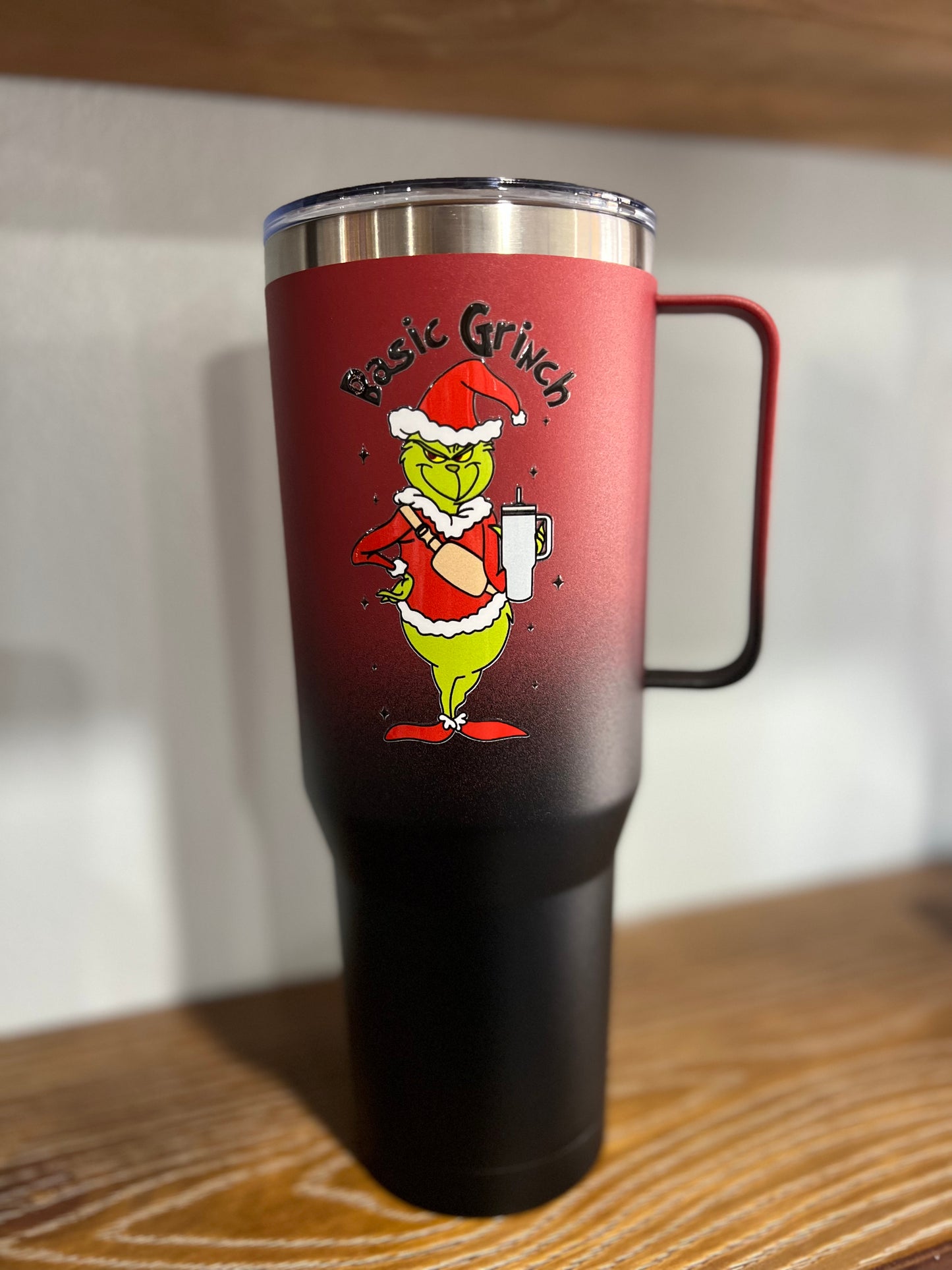 Basic Grinch 40 oz Stainless Steel Tumbler