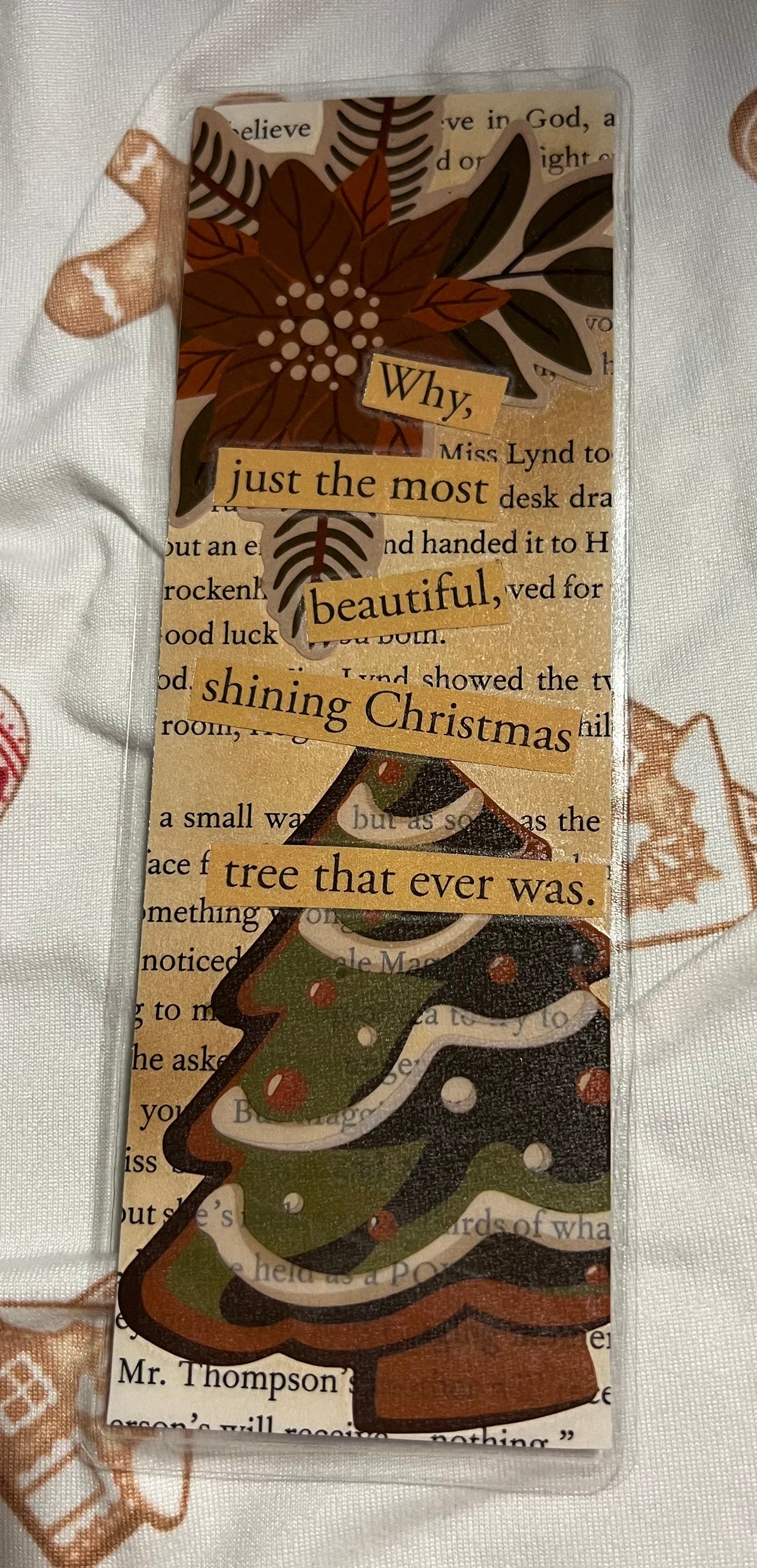 Beautiful Christmas Tree Bookmark