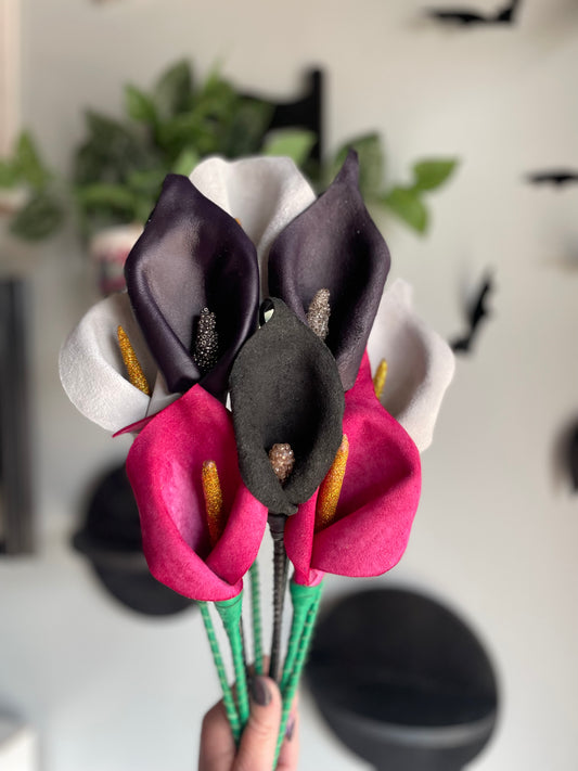 Leather Calla Lilies