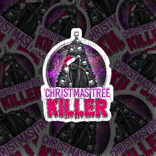 Christmas Tree Killer Sticker