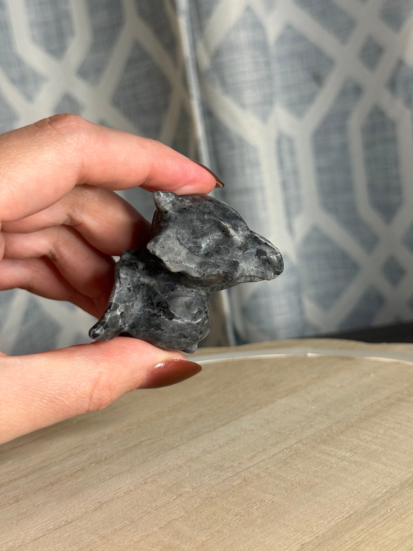 Larvikite Cubone Carving