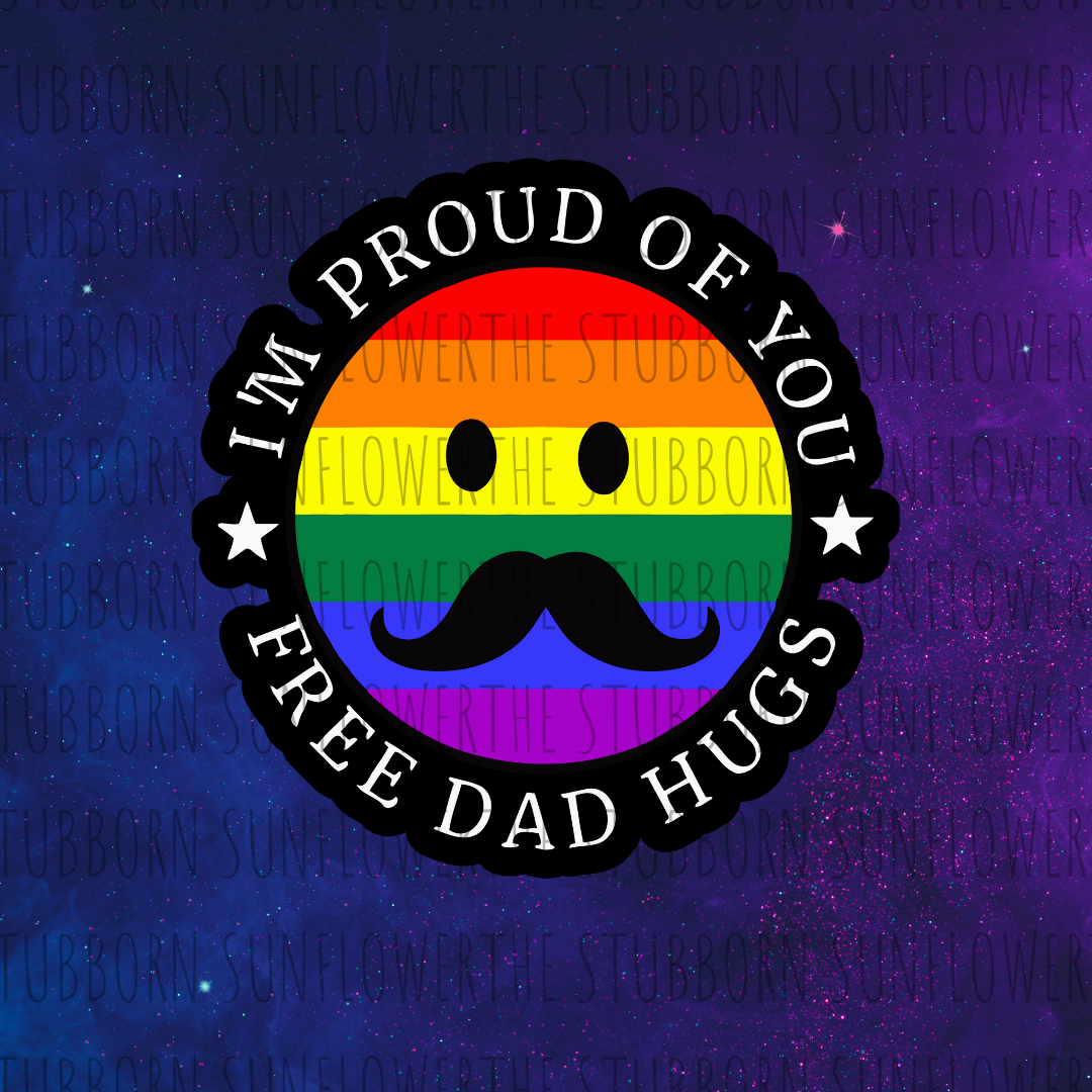 Free Dad Hugs Sticker
