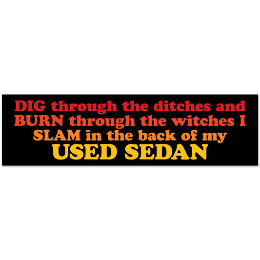 Used Sedan Dragula Vinyl Sticker