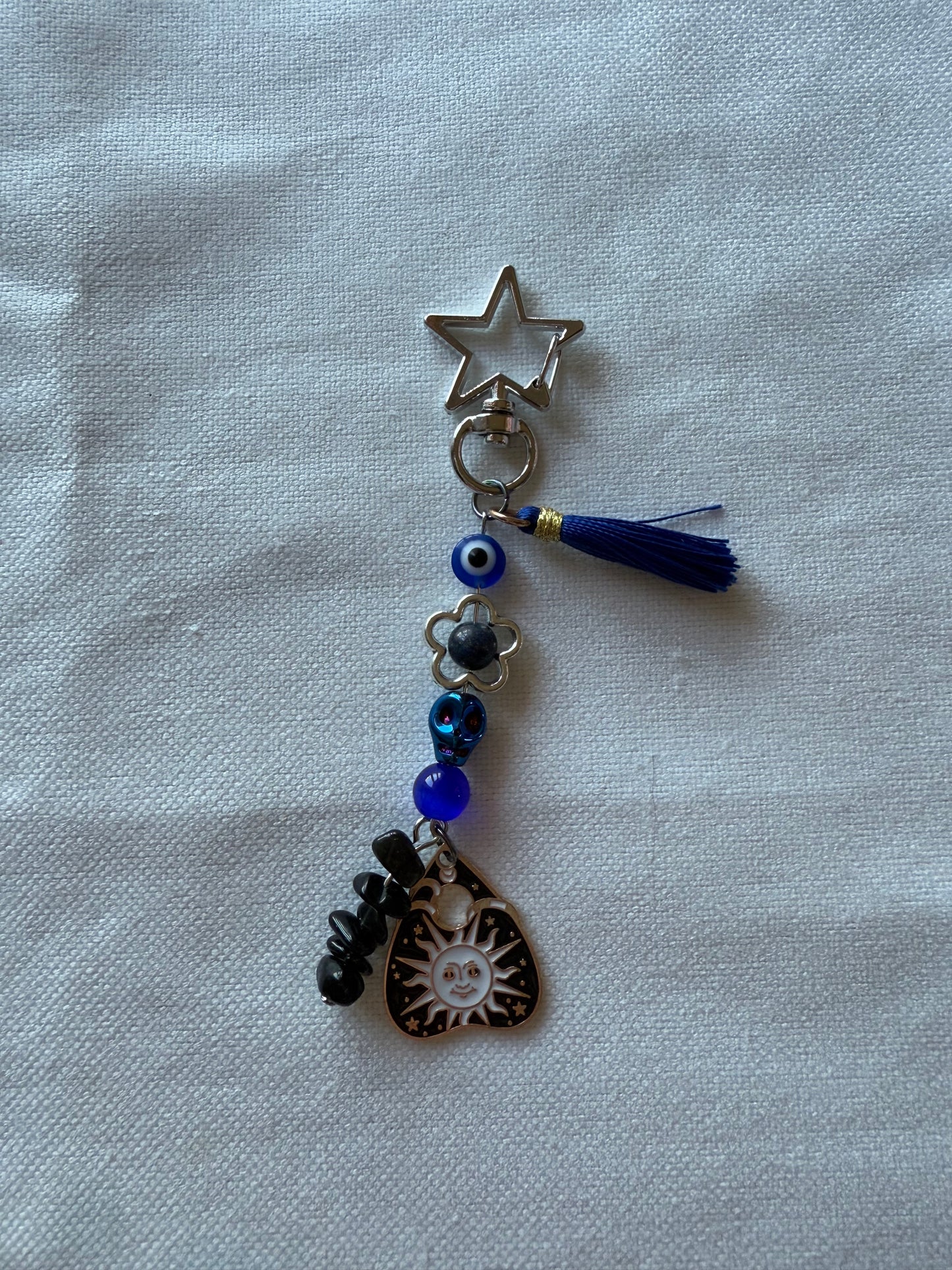 Beaded Eye Of Protection Keychain