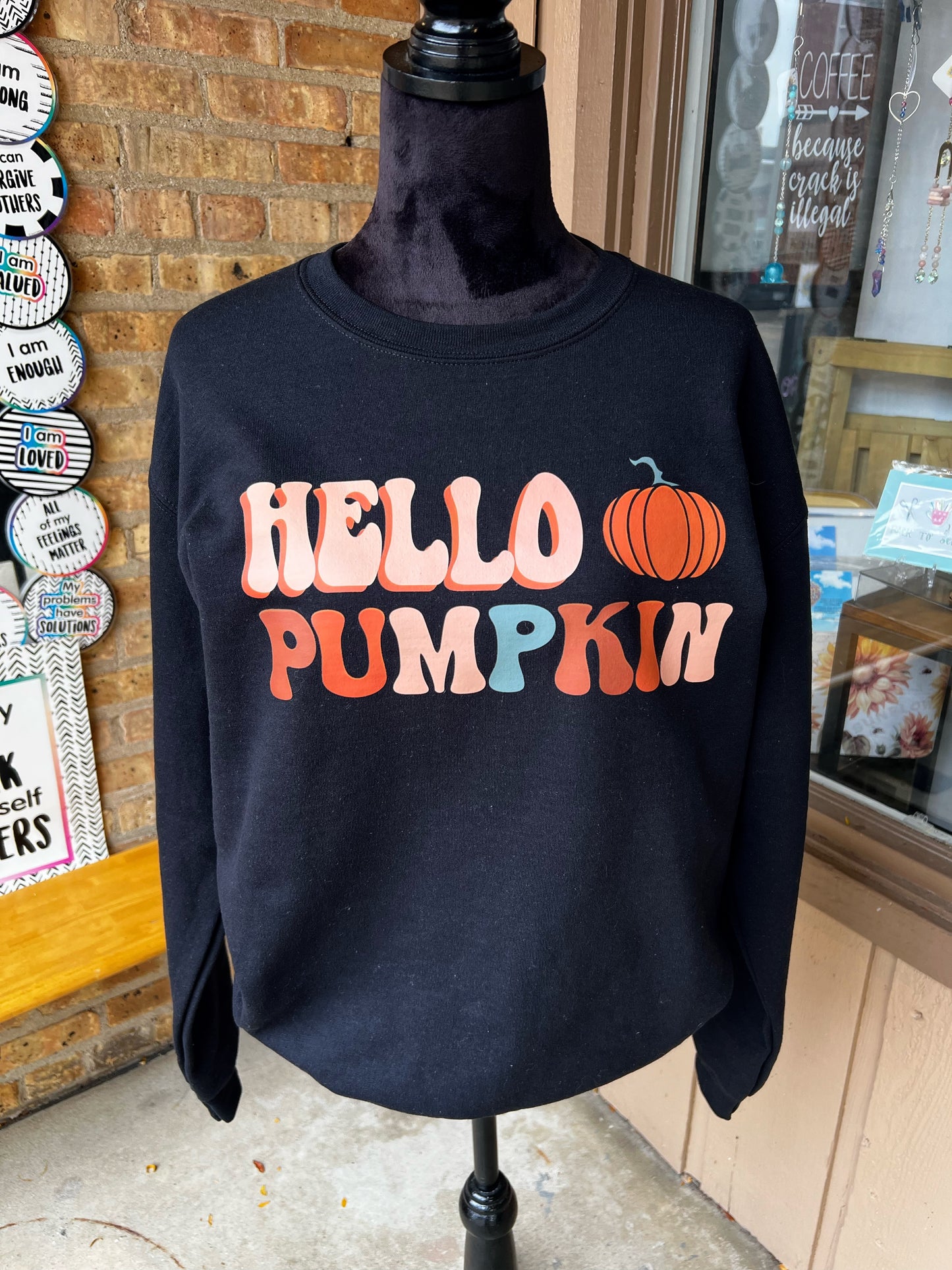 Hello Pumpkin Crewneck / Adult M