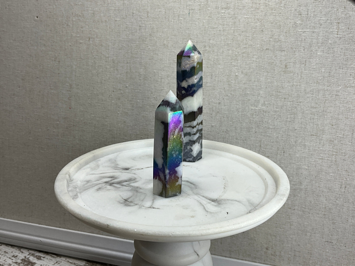 Rainbow Aura Zebra Jasper