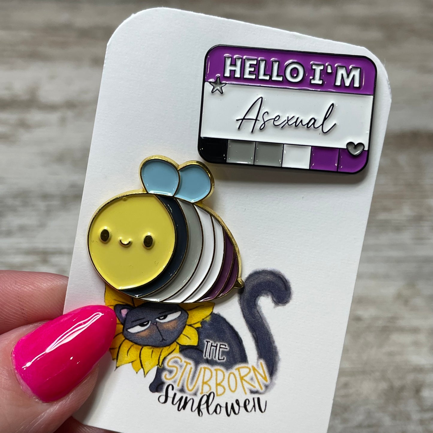 LGBT Bee & Pronoun Pin Set