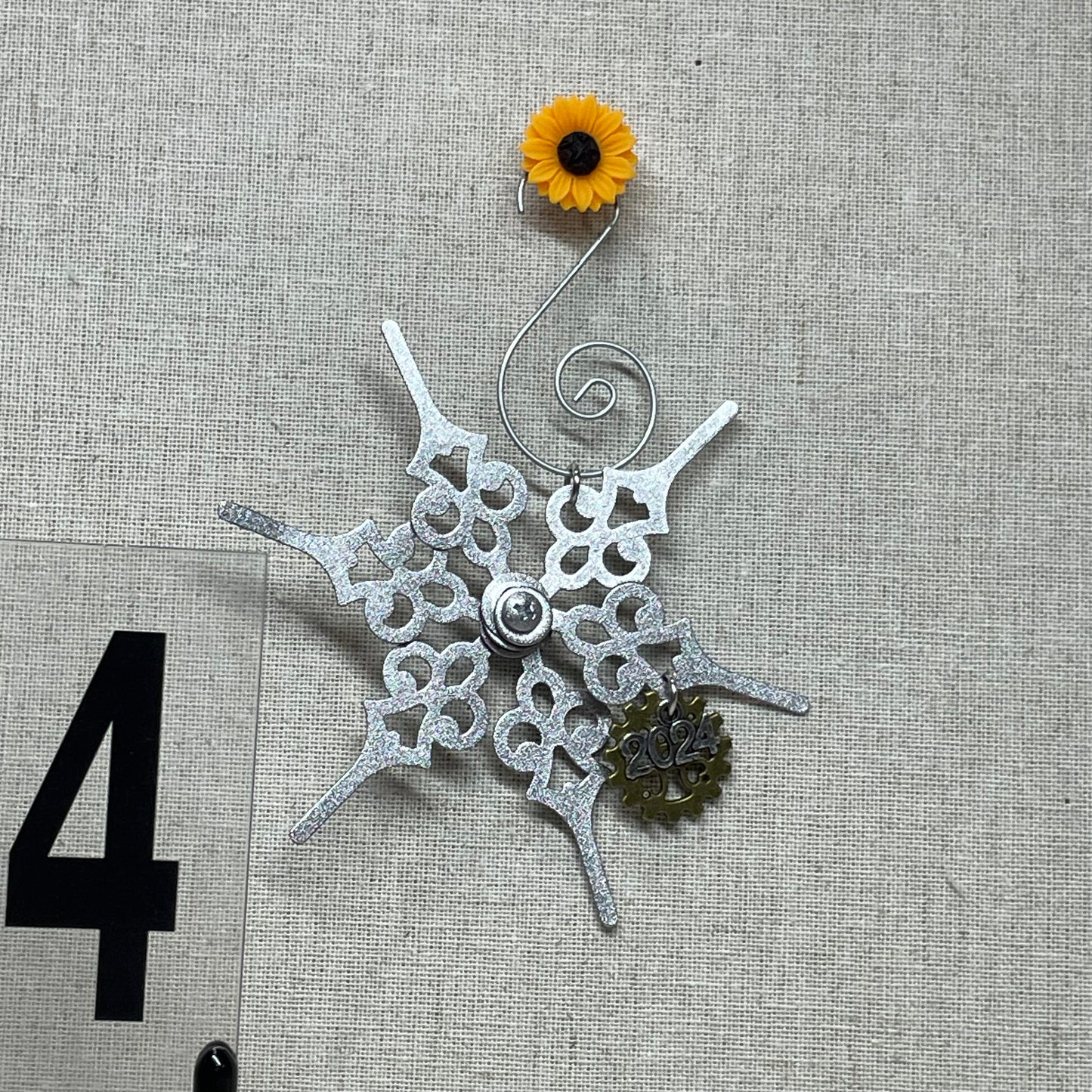 Clock Hand Snowflake Ornament