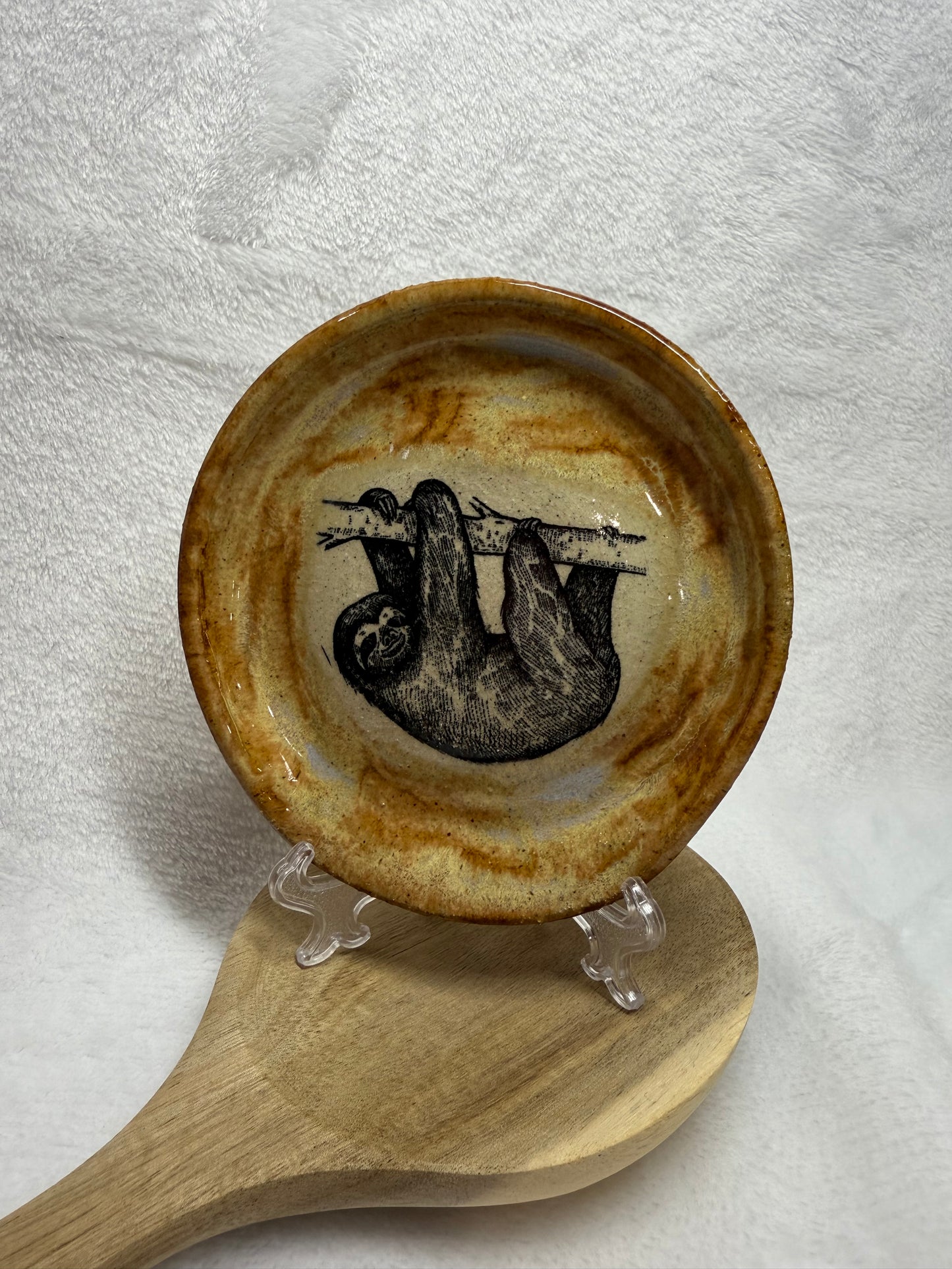 Sloth Pottery Spoon Rest