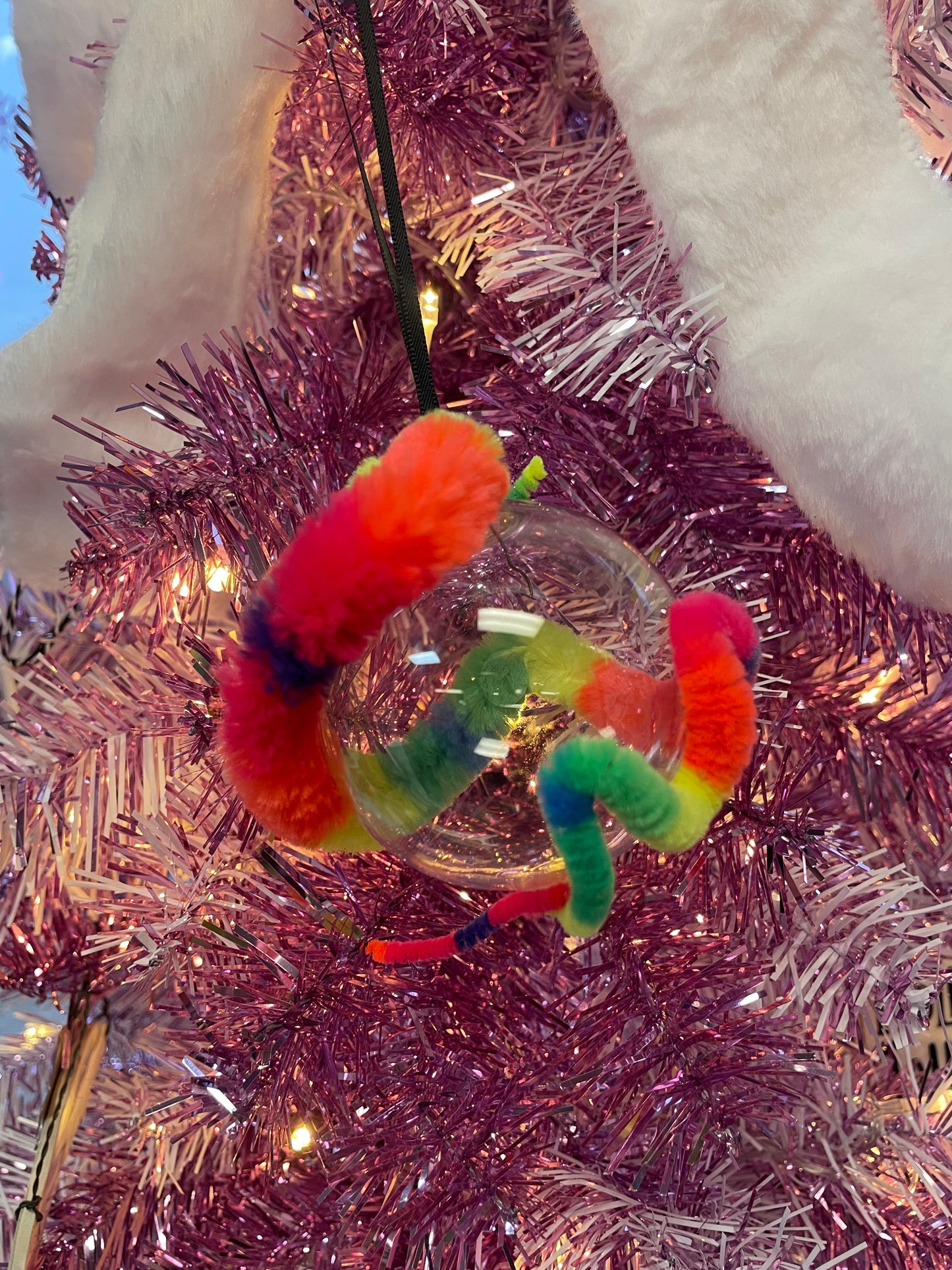 Fuzzy Worm Ornament