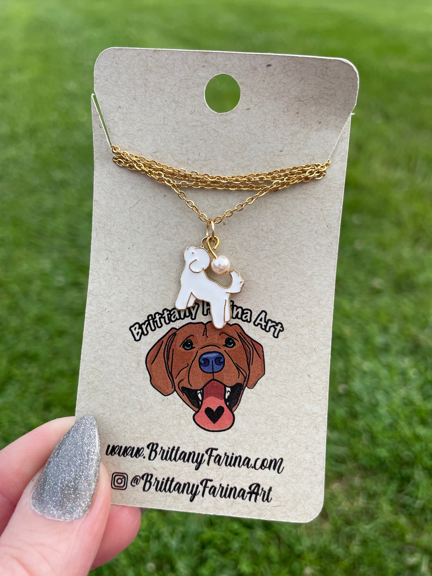 Little White Dog Earrings & Necklace || Bichon Frisée || Cockapoo || Labradoodle