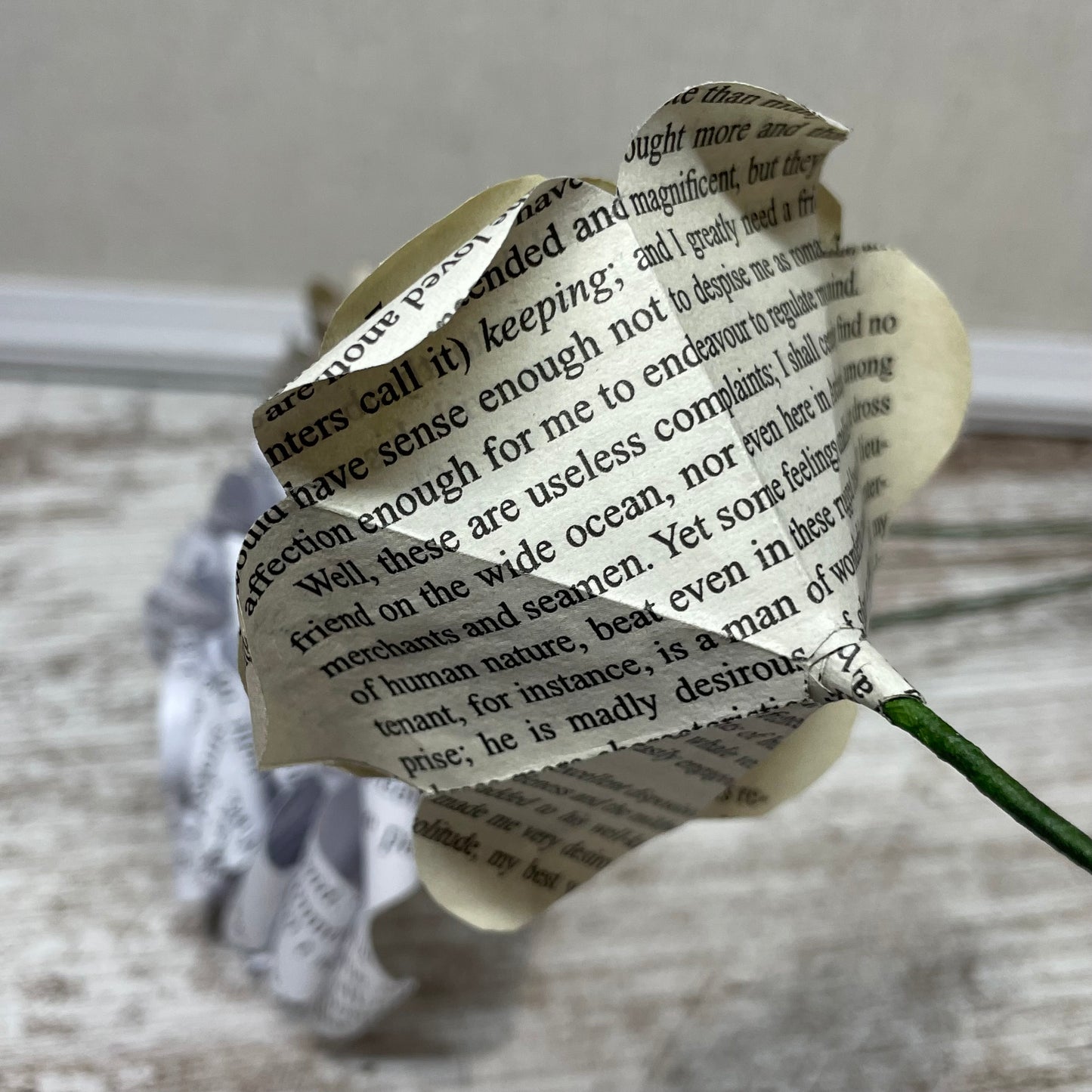 Bookish Paper Rose