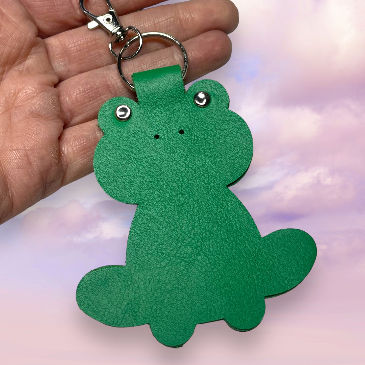 Frog Leather Keychain