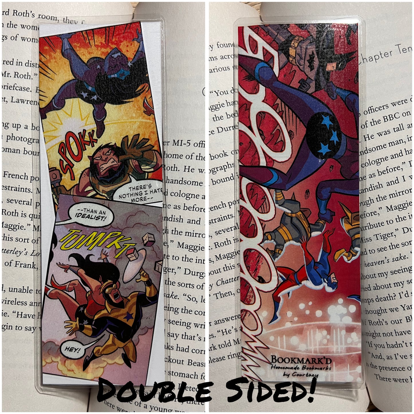 Superhero Double Sided Bookmarks