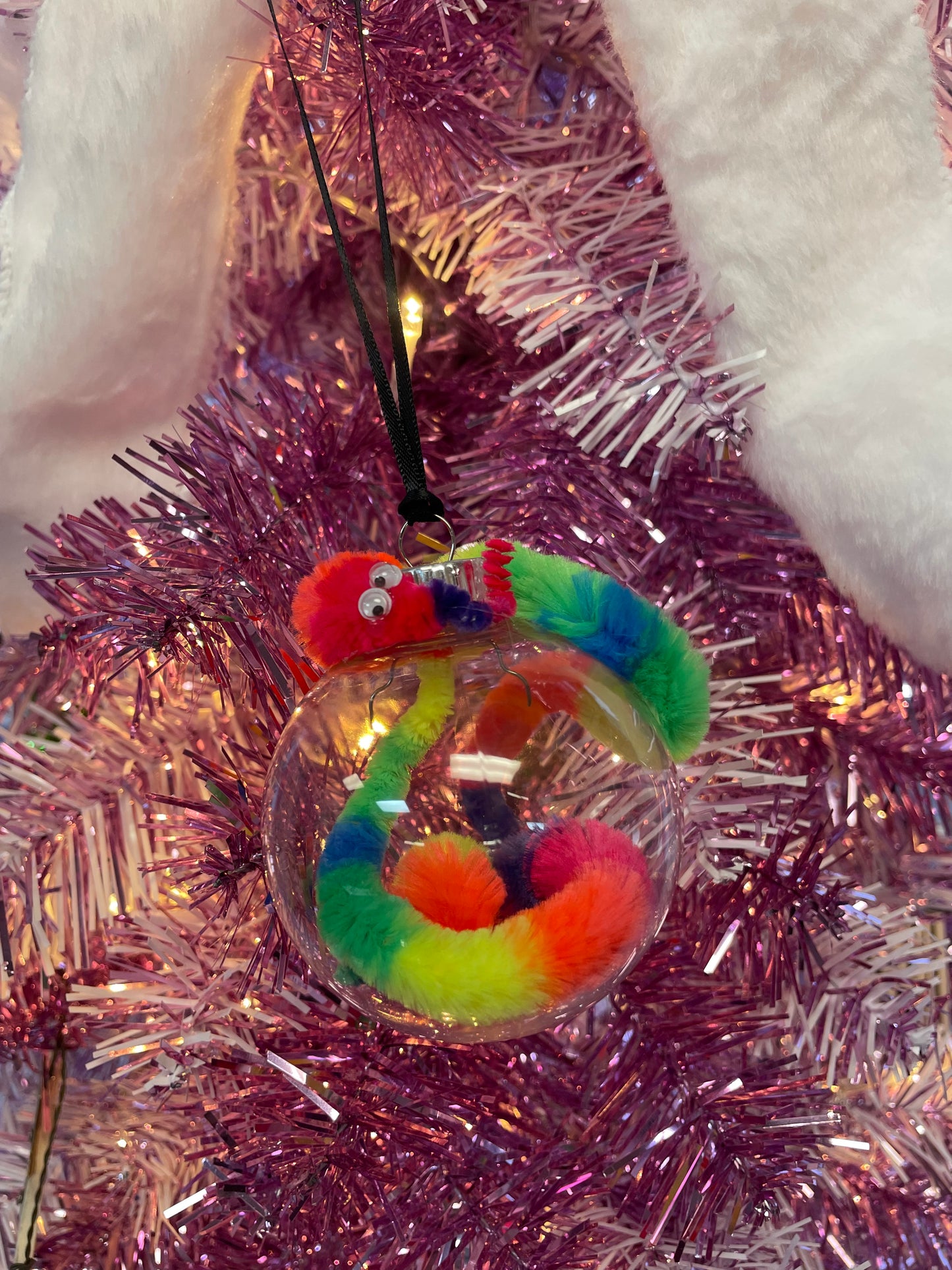 Fuzzy Worm Ornament