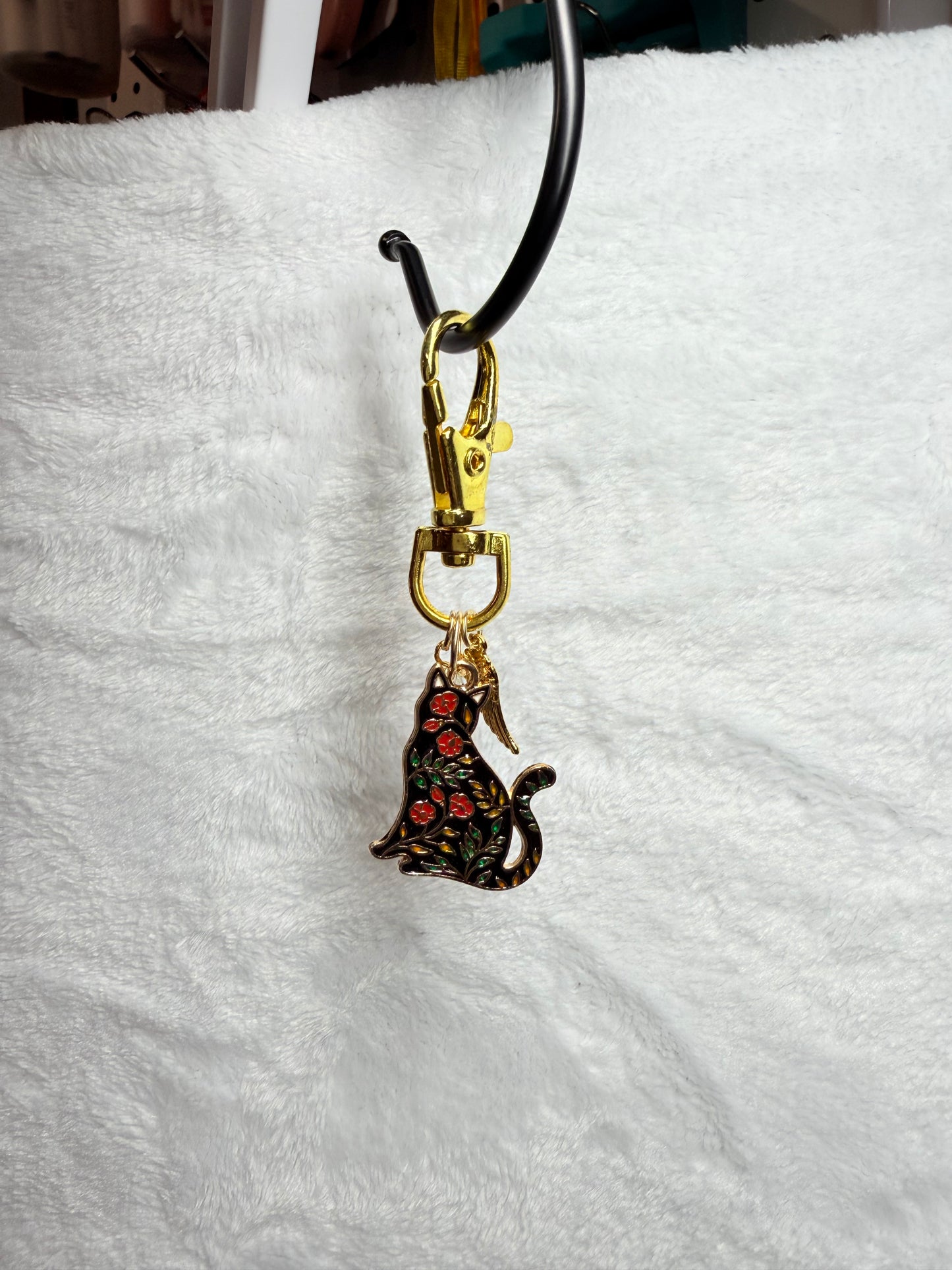 Floral Kitty Bag Charm