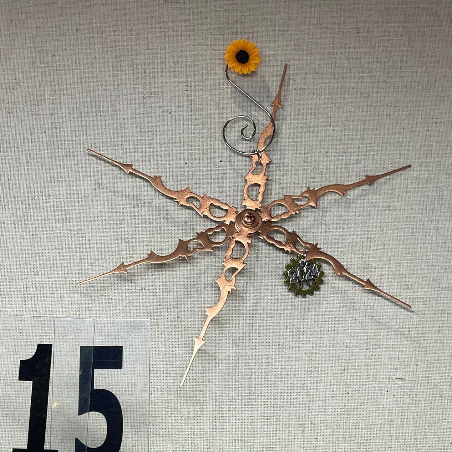 Clock Hand Snowflake Ornament