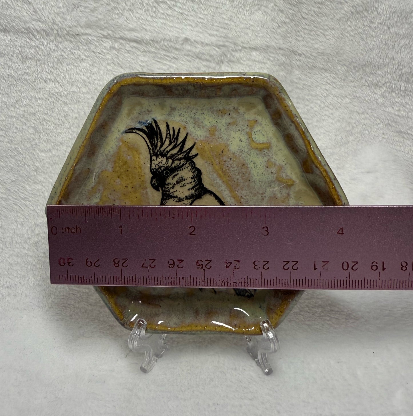 Cockatoo Pottery Trinket Dish