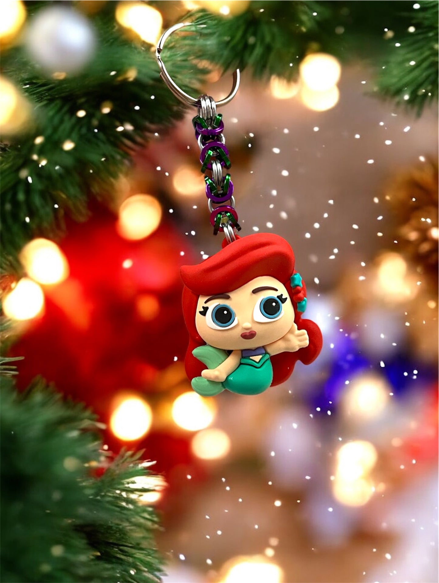 Chainmaille Christmas Themed Keychains