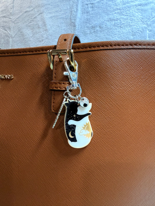 Yin & Yang Cats Bag Charm