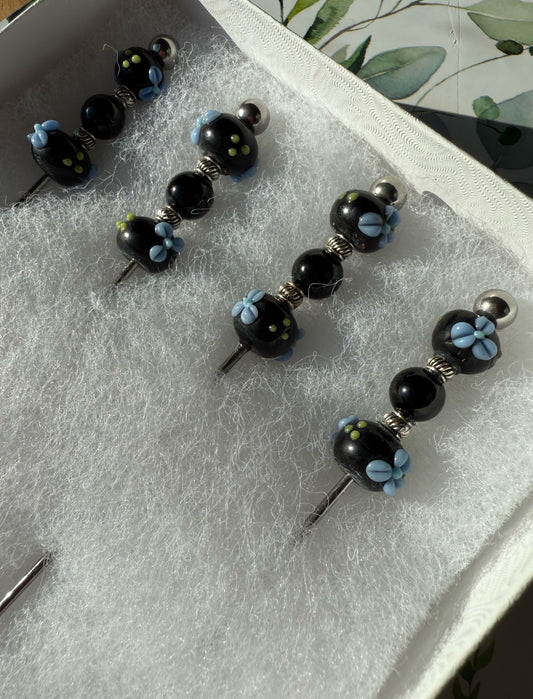 Blue Floral 6” Appetizer Skewers