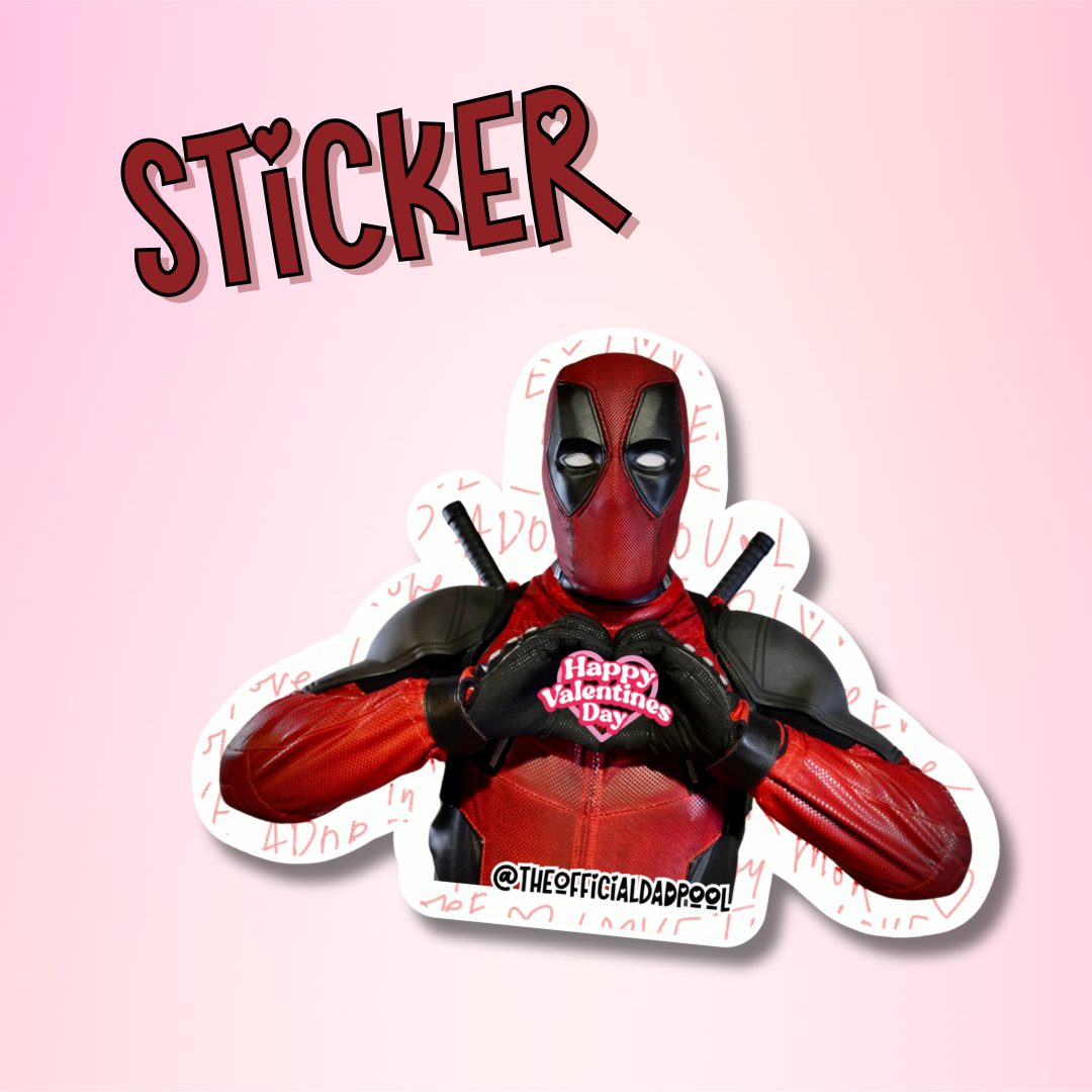 Dadpool Valentine Stickers