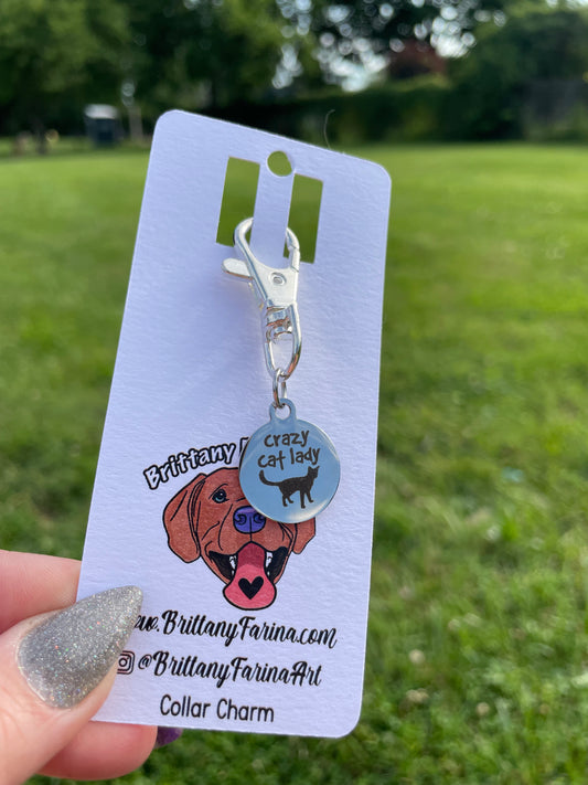 Crazy Cat Lady Charm || Bag Bling || Collar Charm
