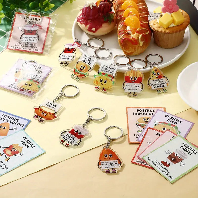Emotional Support / Positive Fast Food Keychain