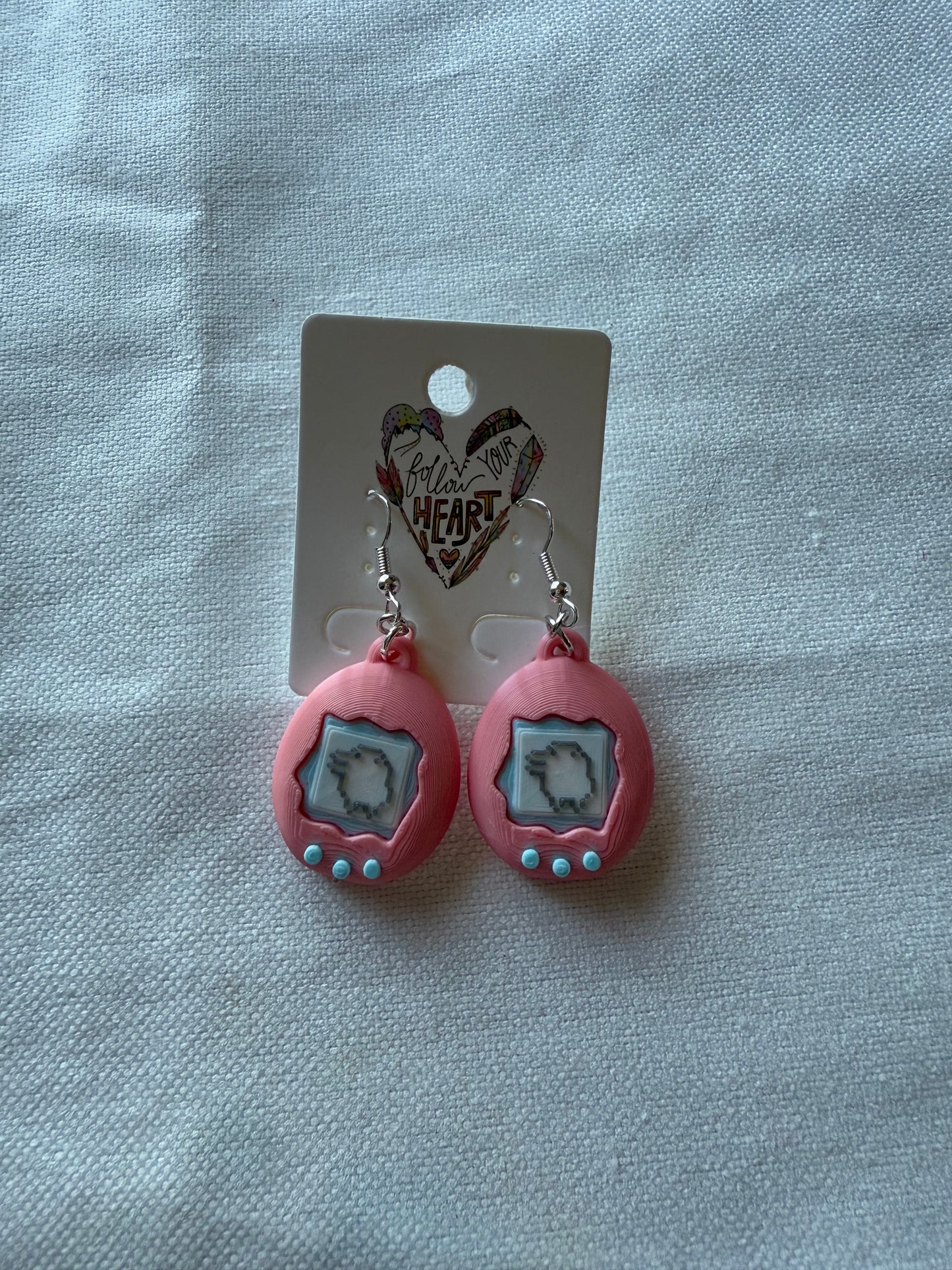 Tamagotchi Earrings / 3D Printed