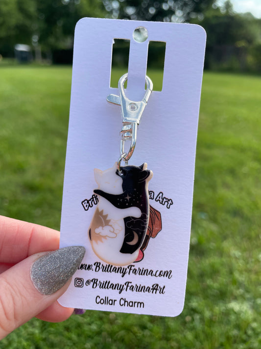 Sun & Moon Cat Charm || Yin Yang Cats || Bag Bling