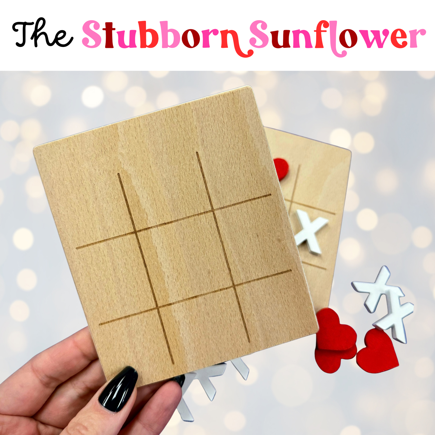 Customized  Valentine Tic Tac Toe Board