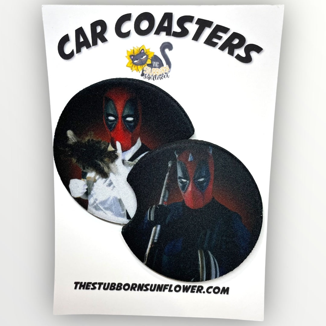 Dadpool Car Coasters