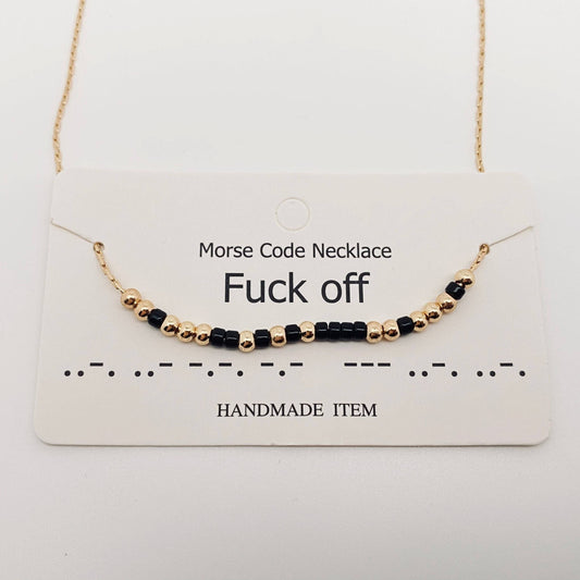 “Fuck off” Morse Code Necklace