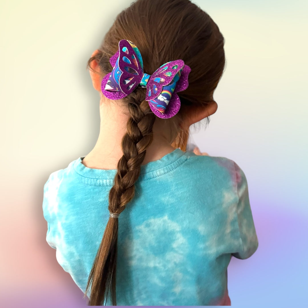 Holographic Mermaid Scale Hair Bow