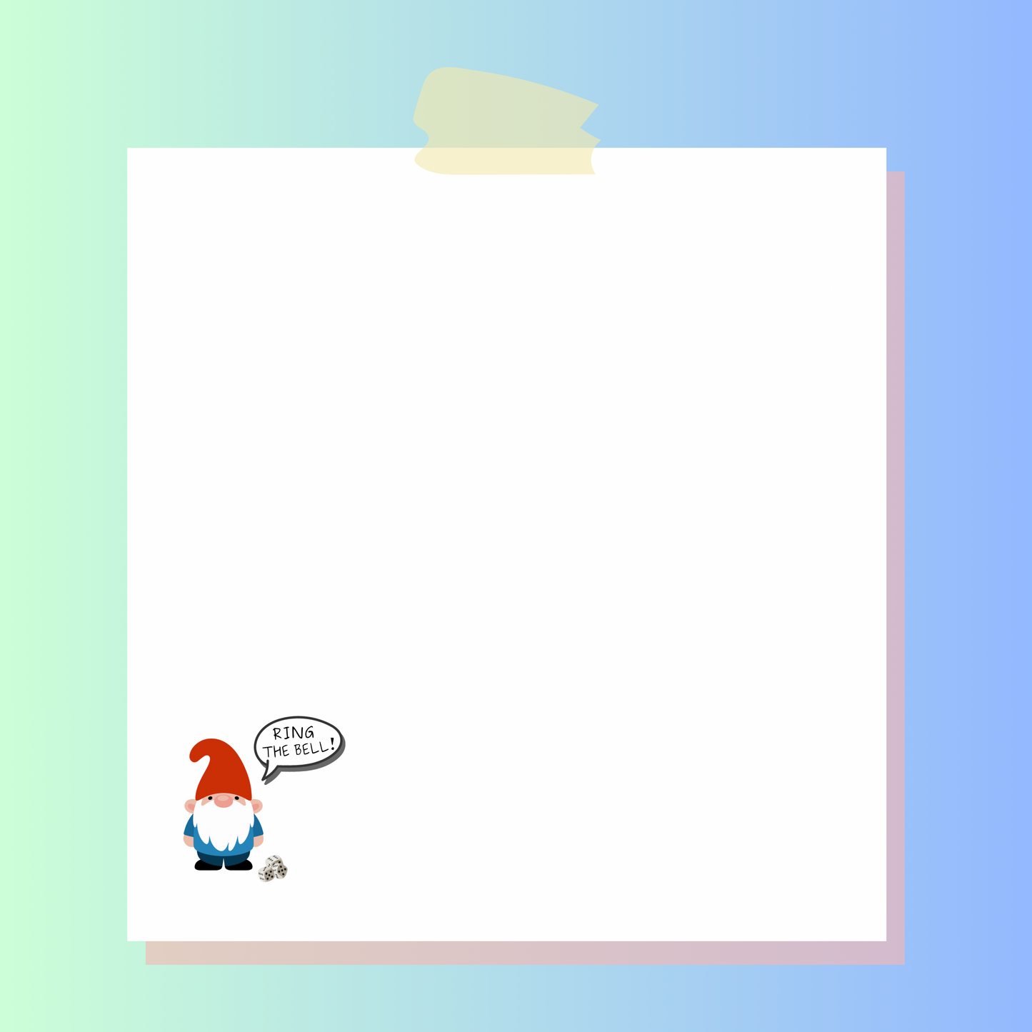 Bunco Gnome Sticky Note