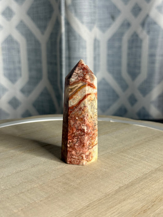 Red Crazy Lace Agate Tower