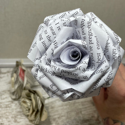 Bookish Paper Rose